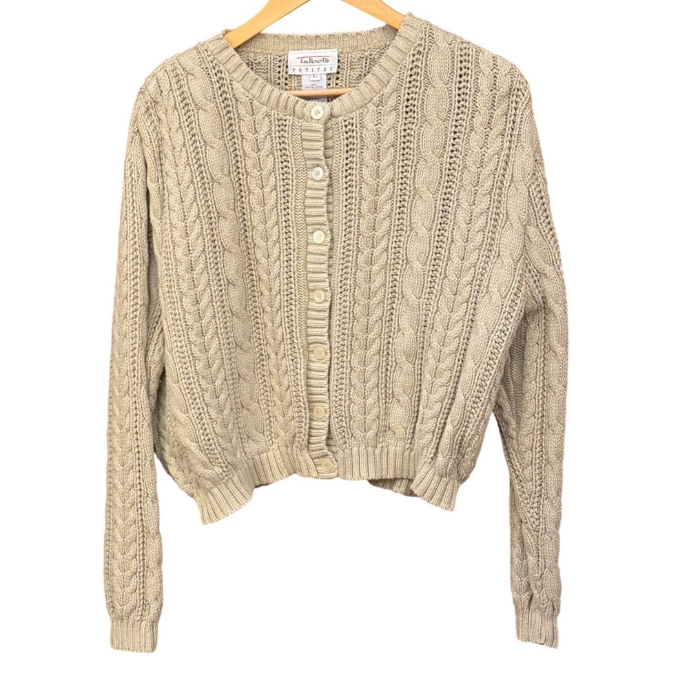 Vintage 90's Talbots Cardigan Sweater Grandmacore Coastal Grandmother Preppy